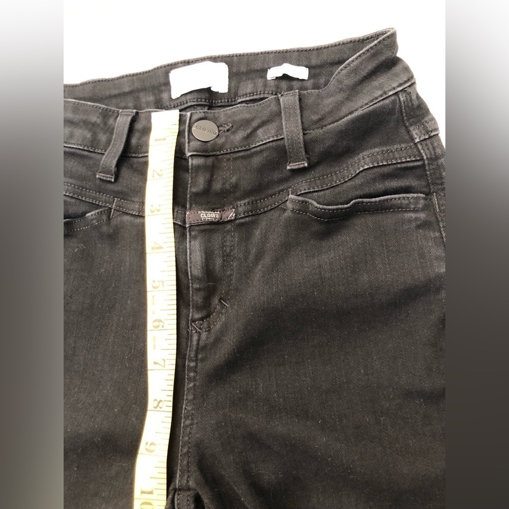 Closed Anthropologie Skinny Pusher 1920 Jeans Black Made In Italy Size 25 - Picture 11 of 14